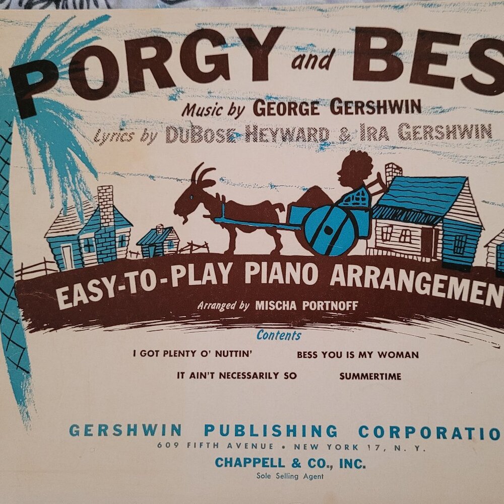 Porgy and Bess Easy-To-Play Piano Arrangements Gershwin Publishing 1959